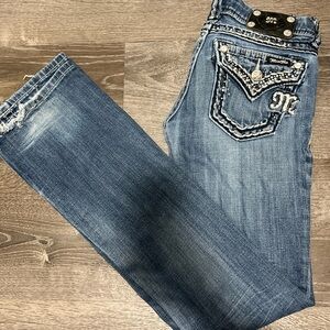 MISS ME WOMENS BOOTCUT JEANS JE543B7X SIZE 25